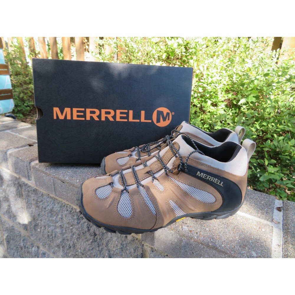 NWT Mens Kangaroo Brown Merrell Cham 8 Stretch Shoes , 8.5